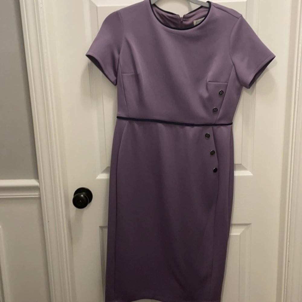 Enfocus PURPLE Dress with Button Detail Size 8